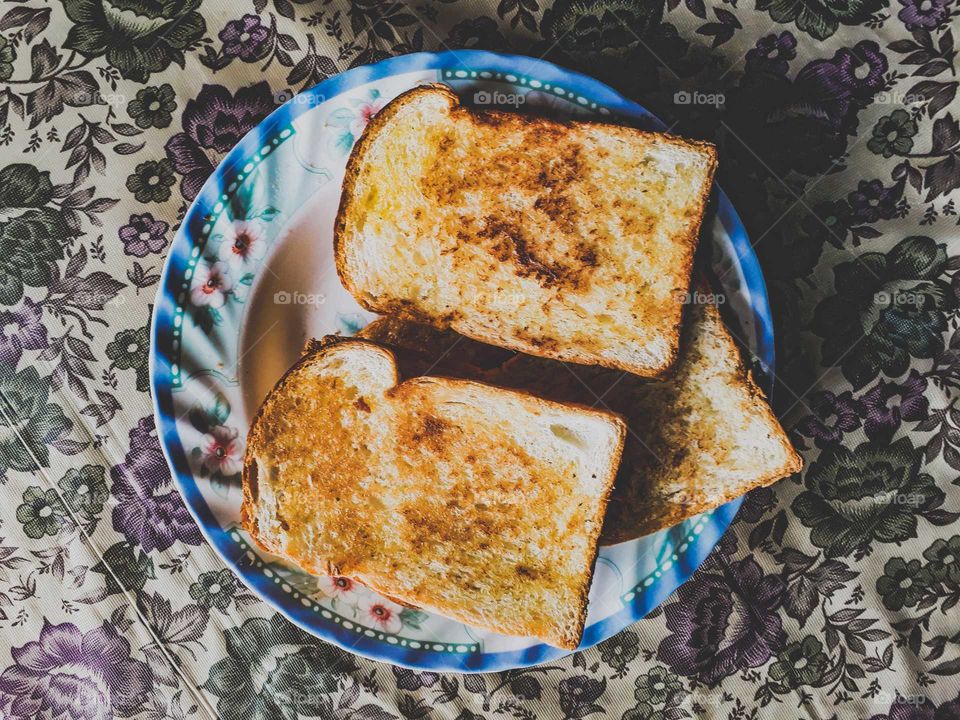 Lovely toasted bread for breakfast...