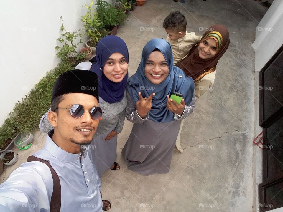 Group of people having fun together