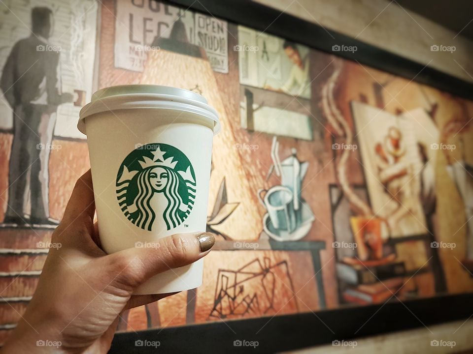starbucks and their wall art