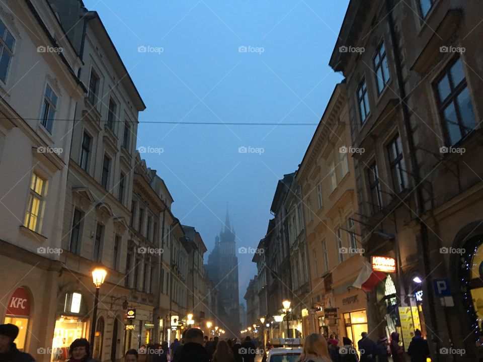 Warsaw at night
