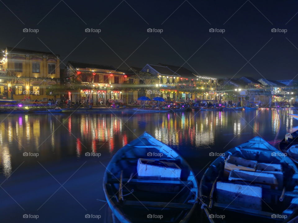 colorful night in Hoi An