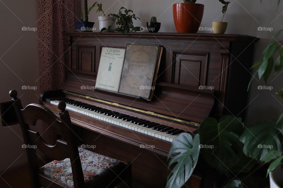 Piano in a classy living room