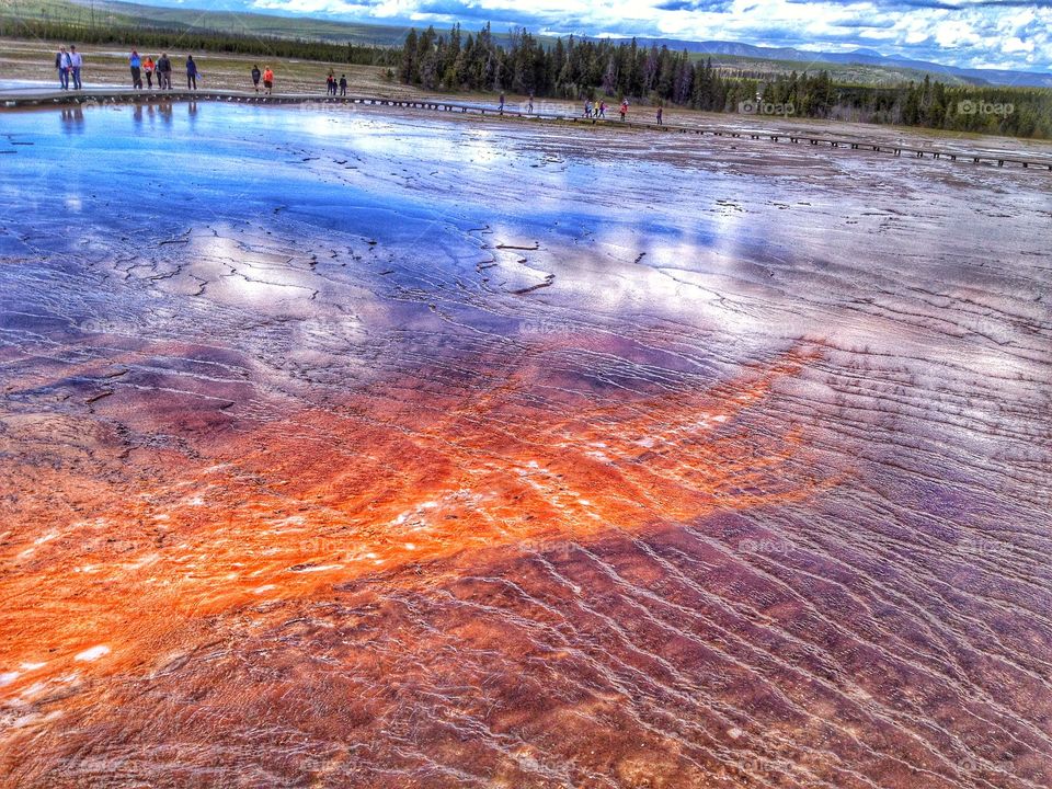 Hot spring in Yellowstone National Park, USA