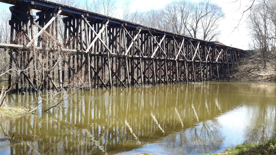 Trestle Bridge. Trestle bridge in Hamilton, Mi.