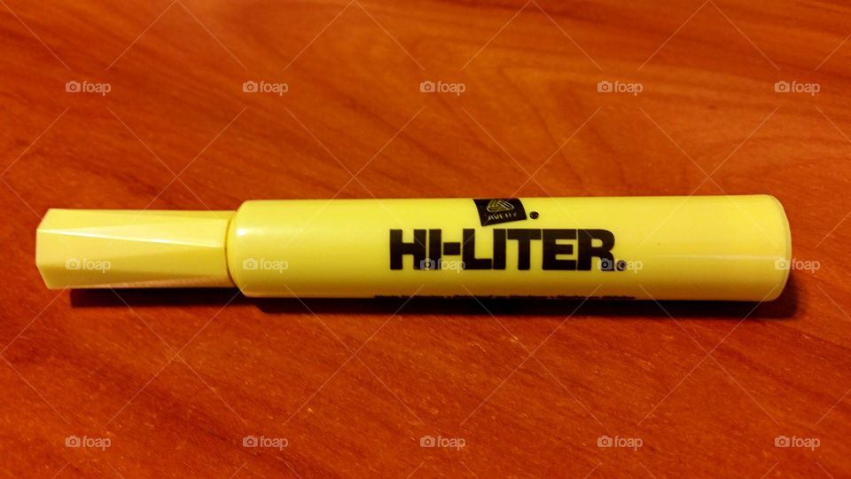 Yellow Hi-Liter. My handy-dandy yellow Hi-Liter