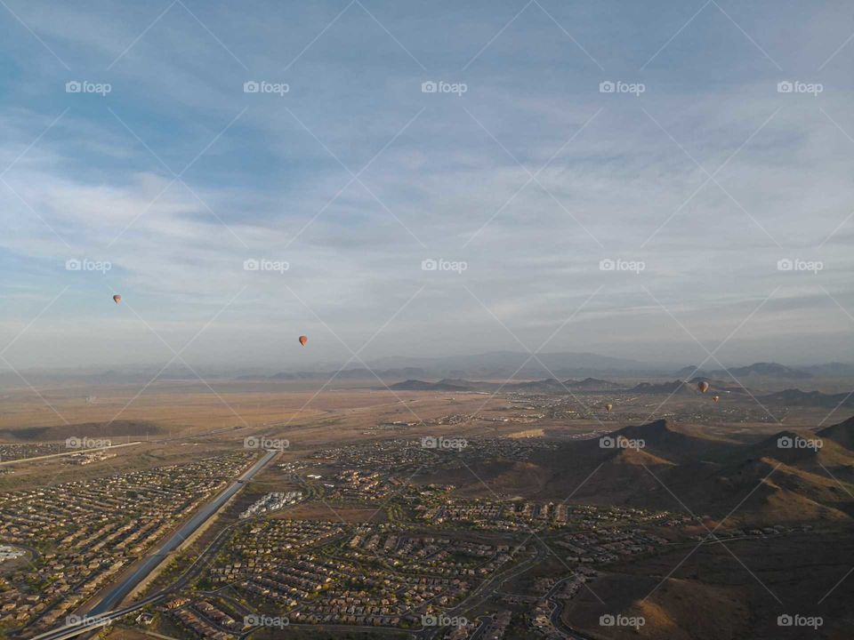 Hot air balloon view