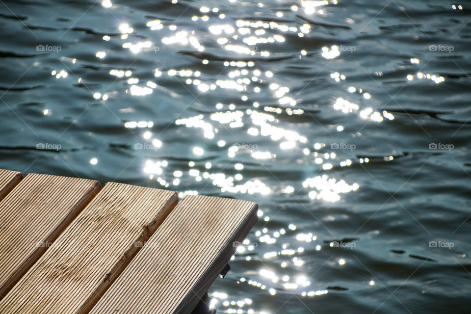 wooden walkway above the water
