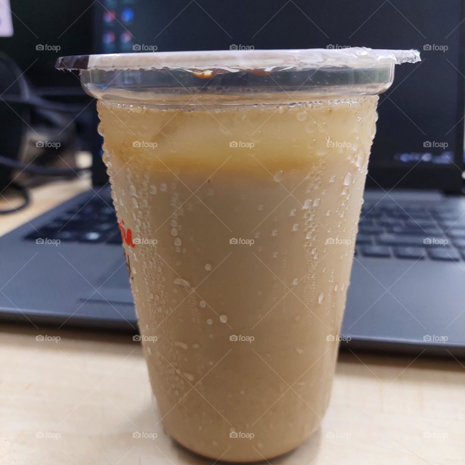 iced coffee sweetened with palm sugar