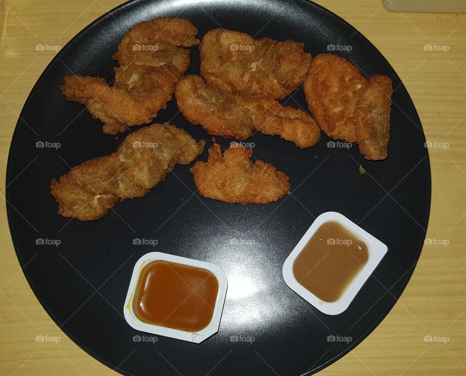 Chicken wings with sweet and sour sauce