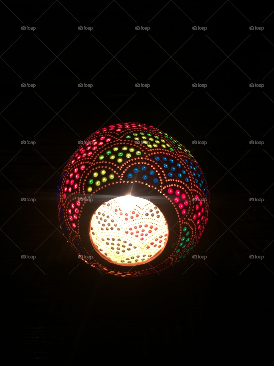 Lantern in night