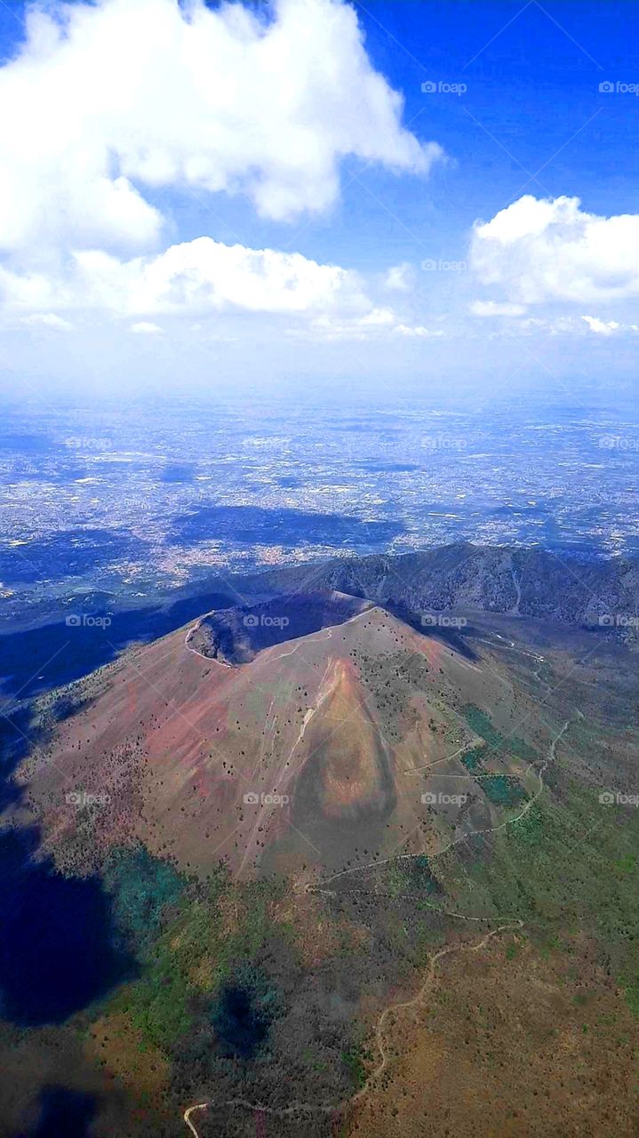 Vesuvio seen by airplane