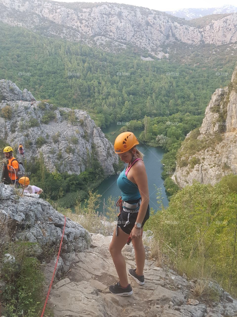 Pic outdoors rock climbing in Croatia 