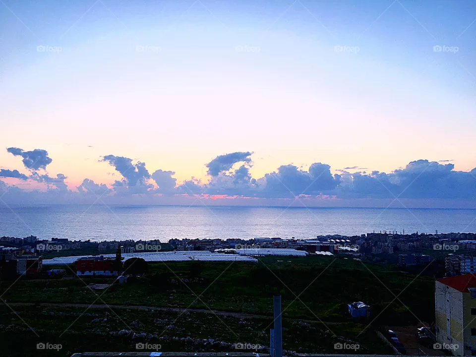 Sunset at the roof