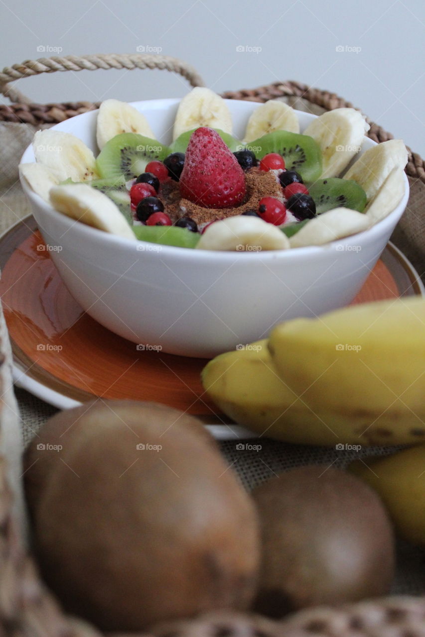 Breakfast with fruit