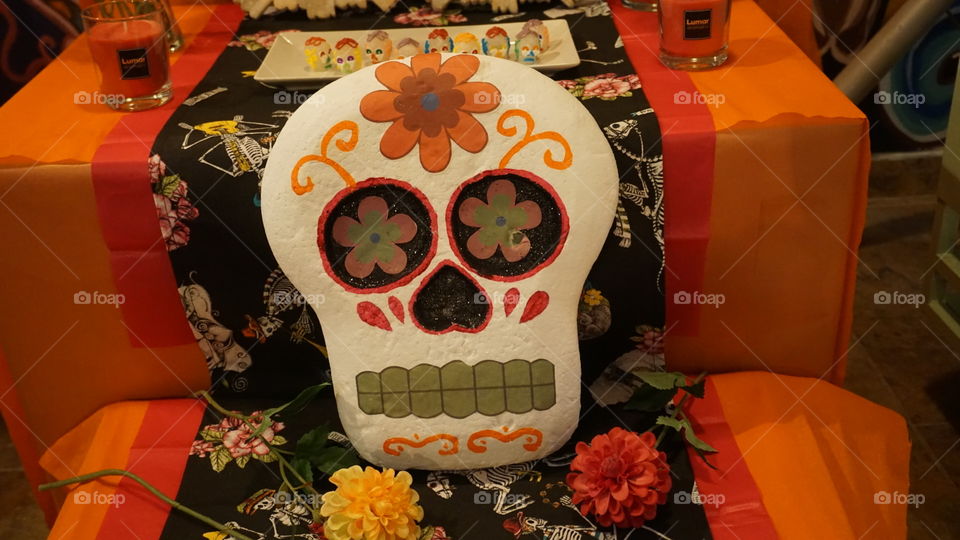 Halloween#celebrate#spooky#altar#colors#mexican#tradition
