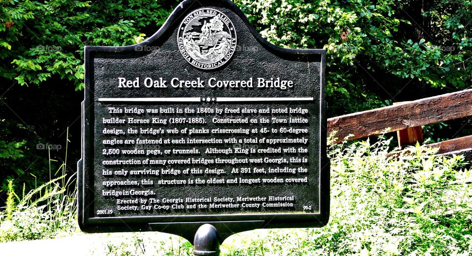 covered bridge sign