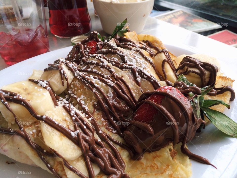 Dessert crepe