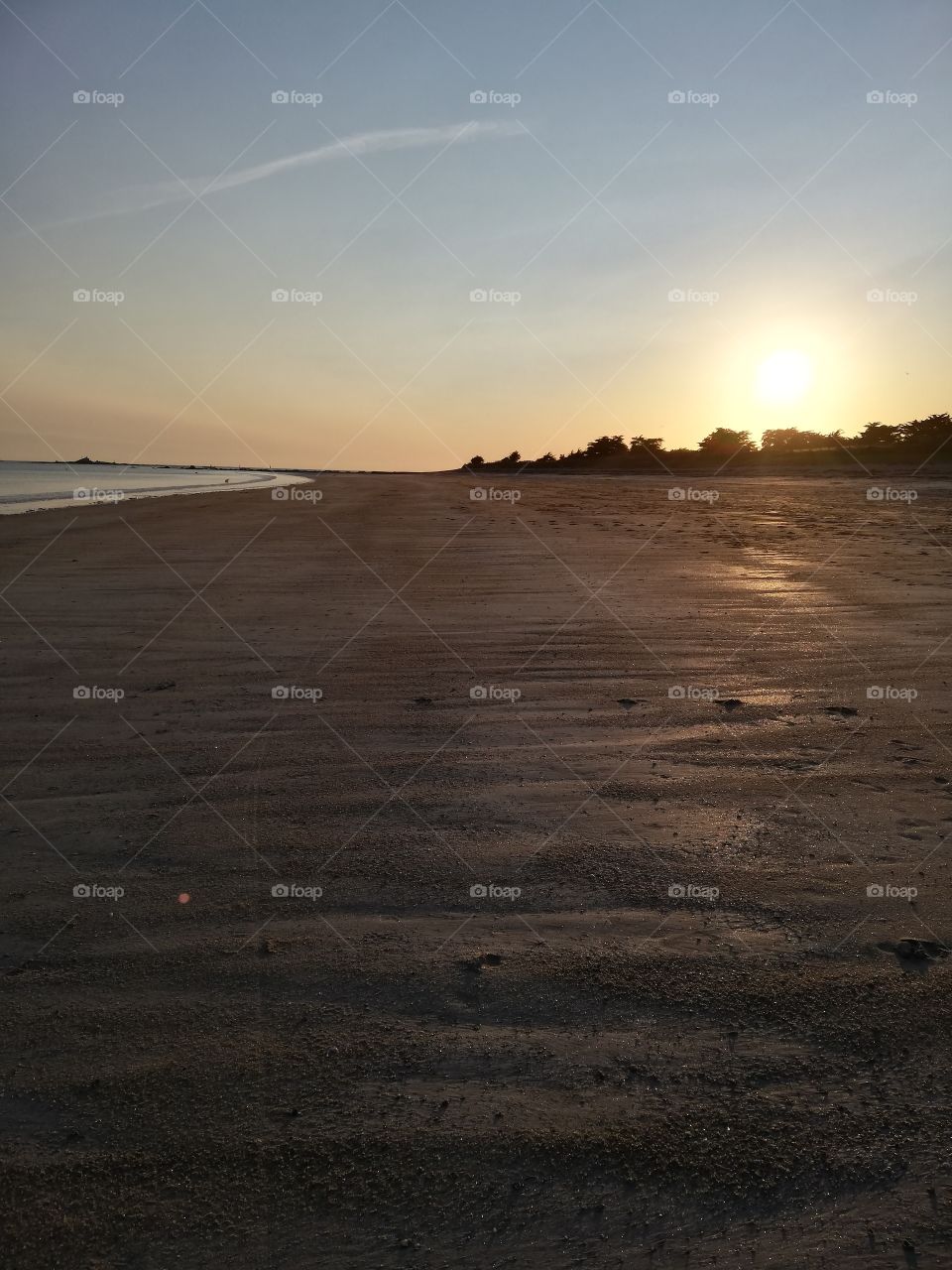 Plage en soirée