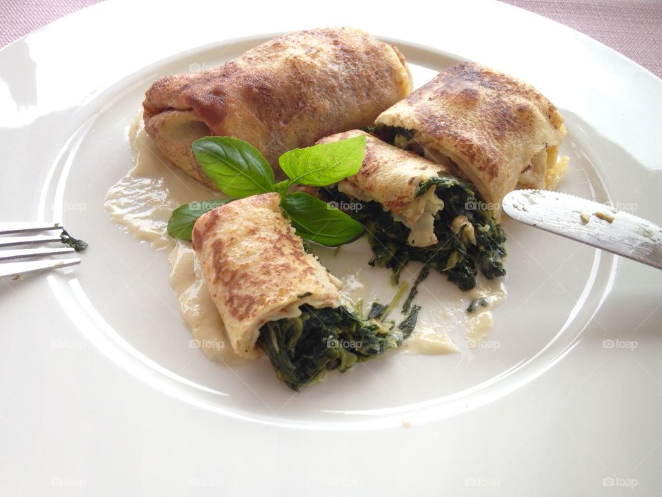 Spinach pancake 