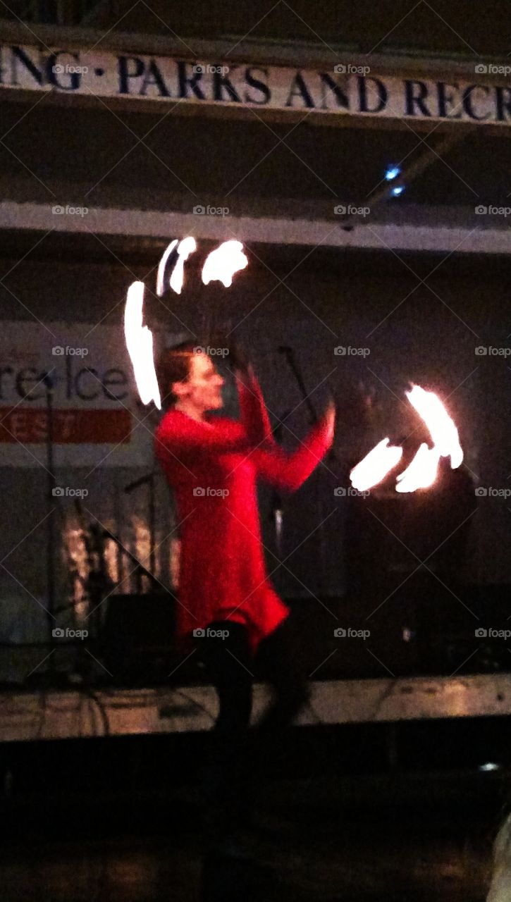 Fire dancer