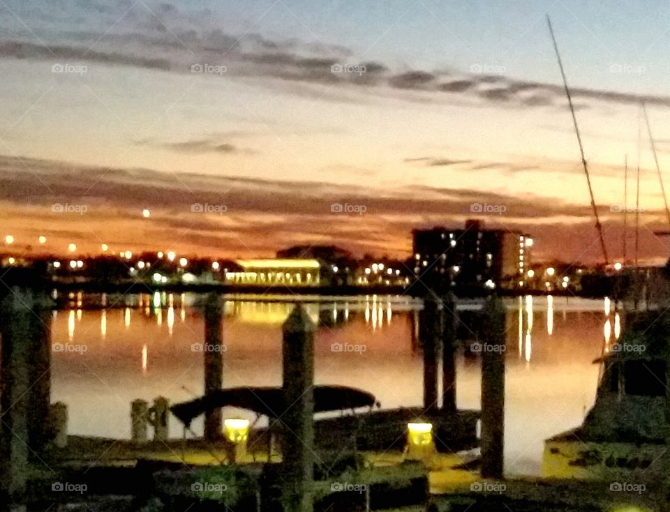 Mirrored Water in the Harbor