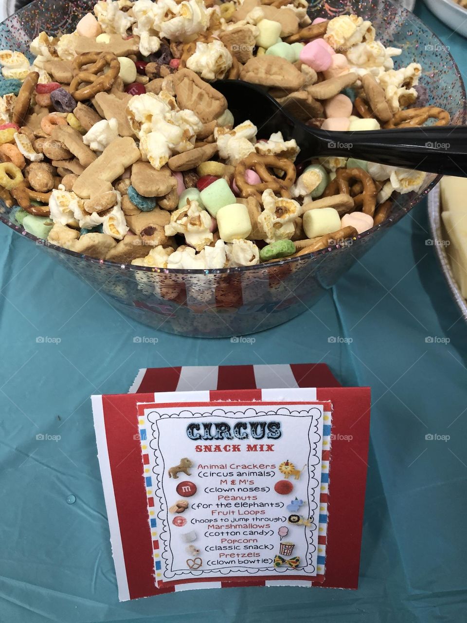 Circus Theme Birthday Party Snack Mix