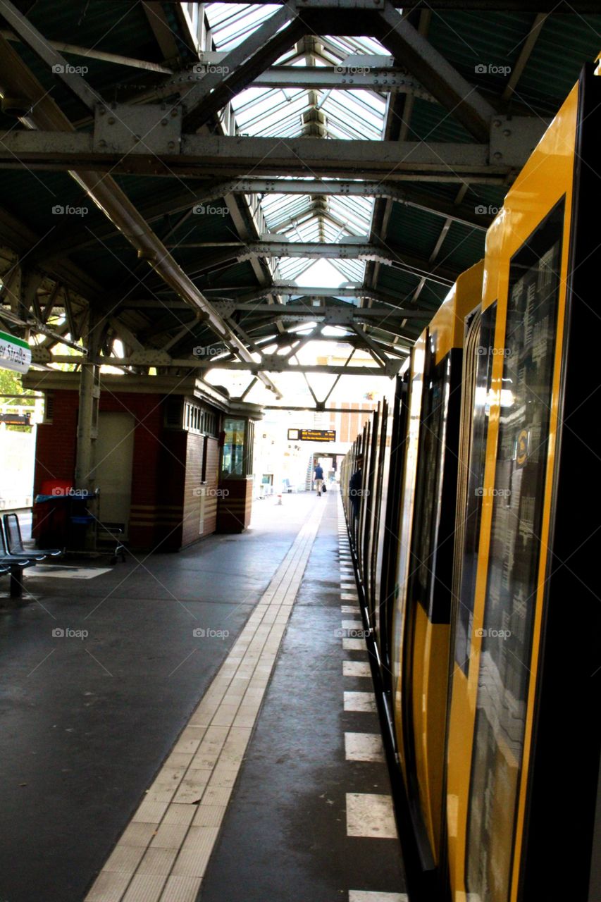 Stillness in a moving city. Public transportation in Berlin