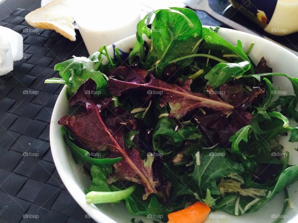 Breakfast: vegetable salad