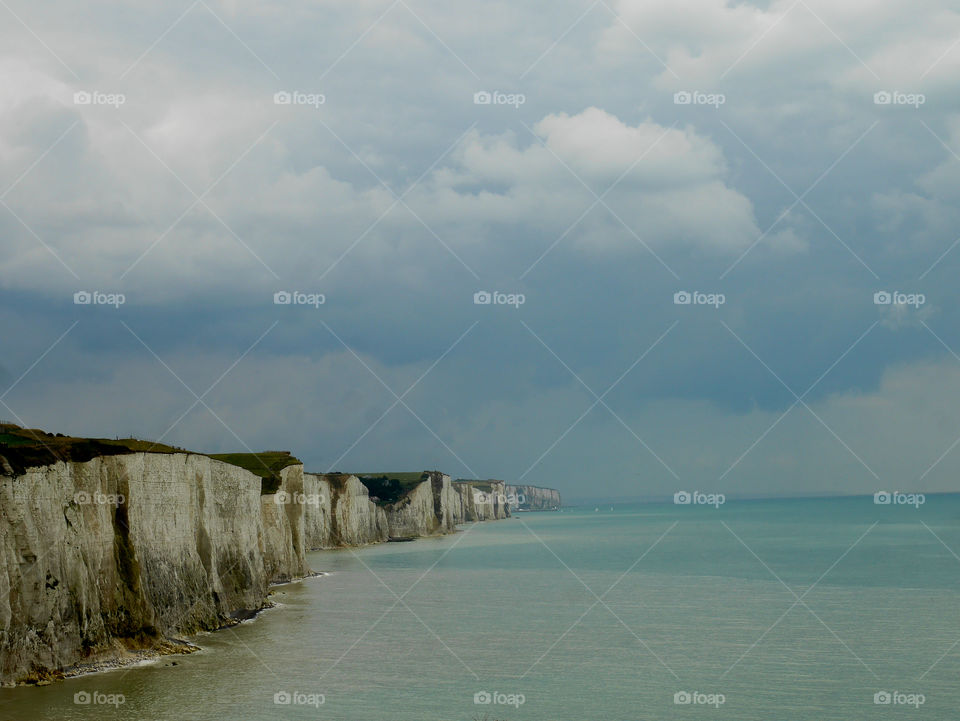 Beach and cliff of Normandy