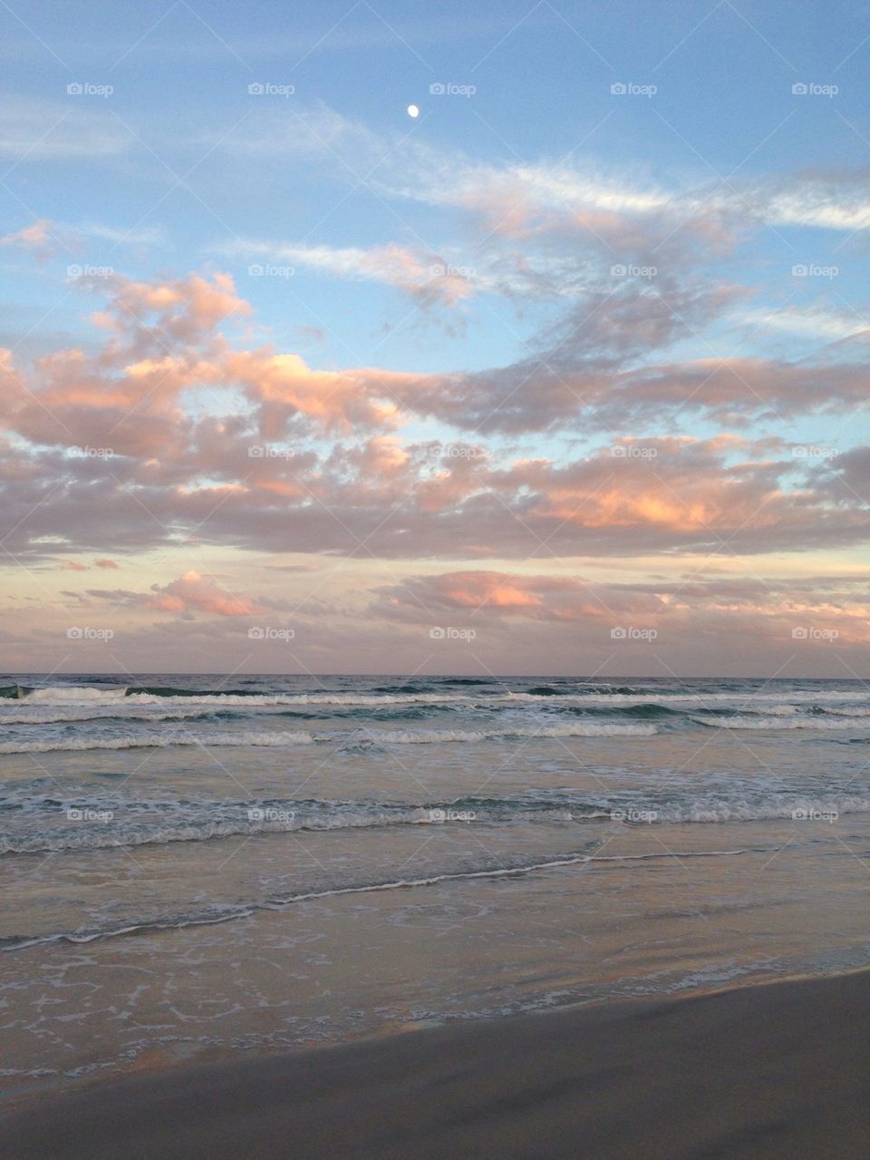 Scenic view of east coast beach, florida