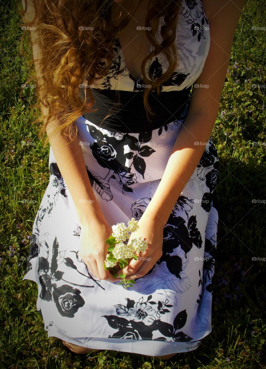 Soft summer afternoon, green grass, and a teenage princess to reign over it all. 
