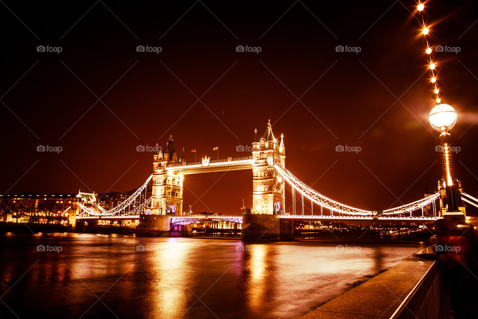 A beautiful night scene of London, United Kingdom. Artistic, colorful photo of a city.