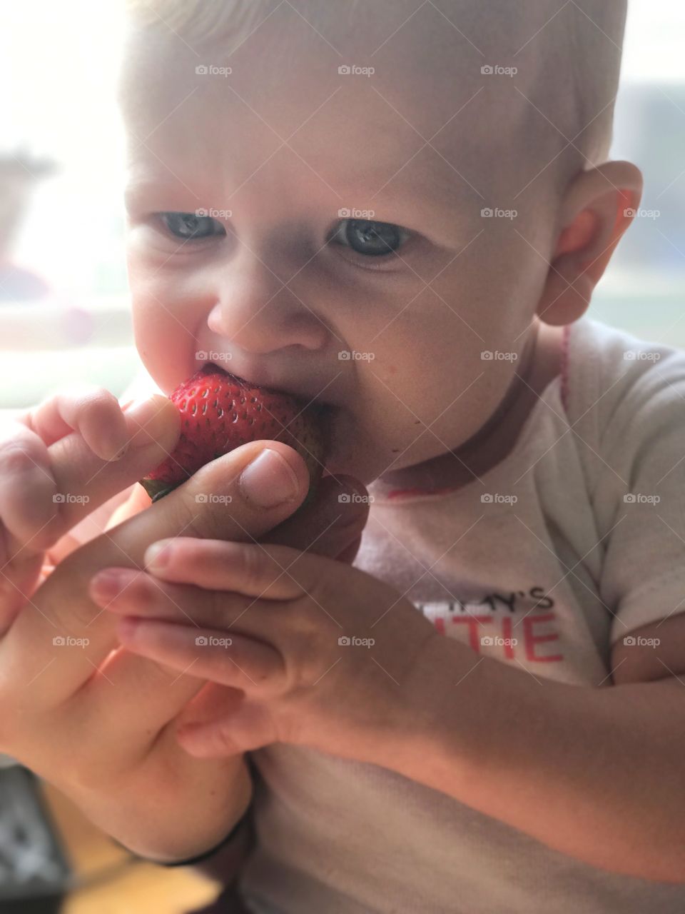 Baby's first strawberry 