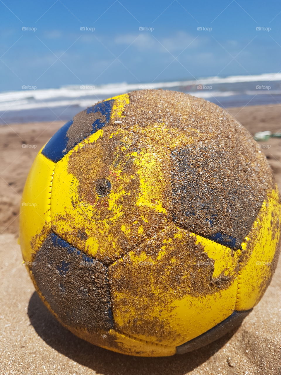 foot ball yellow beach sun summer