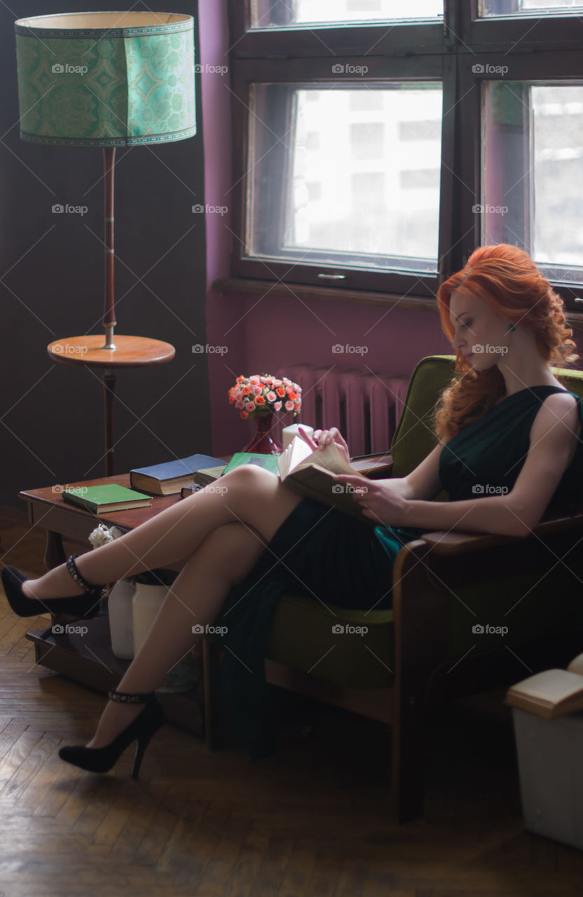 Furniture, Seat, Woman, People, Indoors