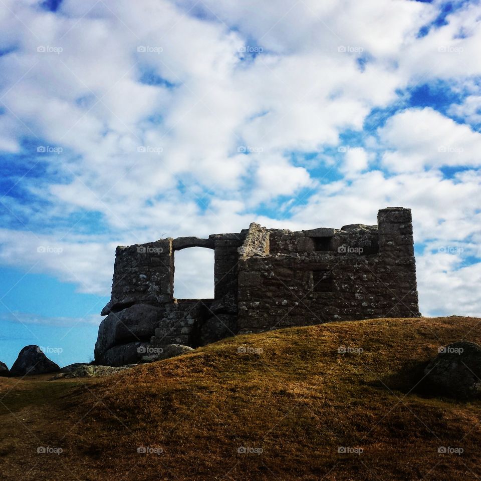 ruins of house against sky