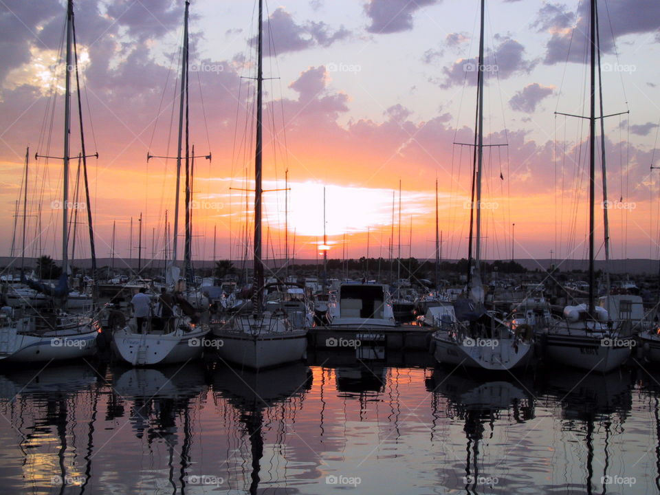Tramonto sul porticciolo