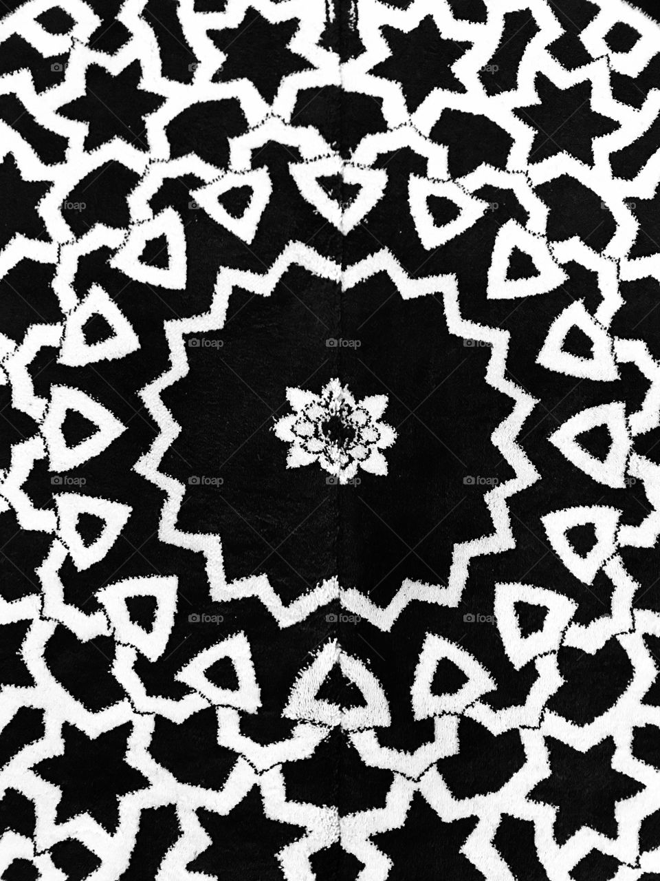 Black and white geometric design
