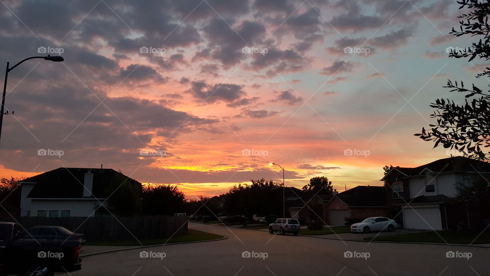 Houston Sunrise. Beautiful Houston morning sunrisebeautiful Houston morning sunrise