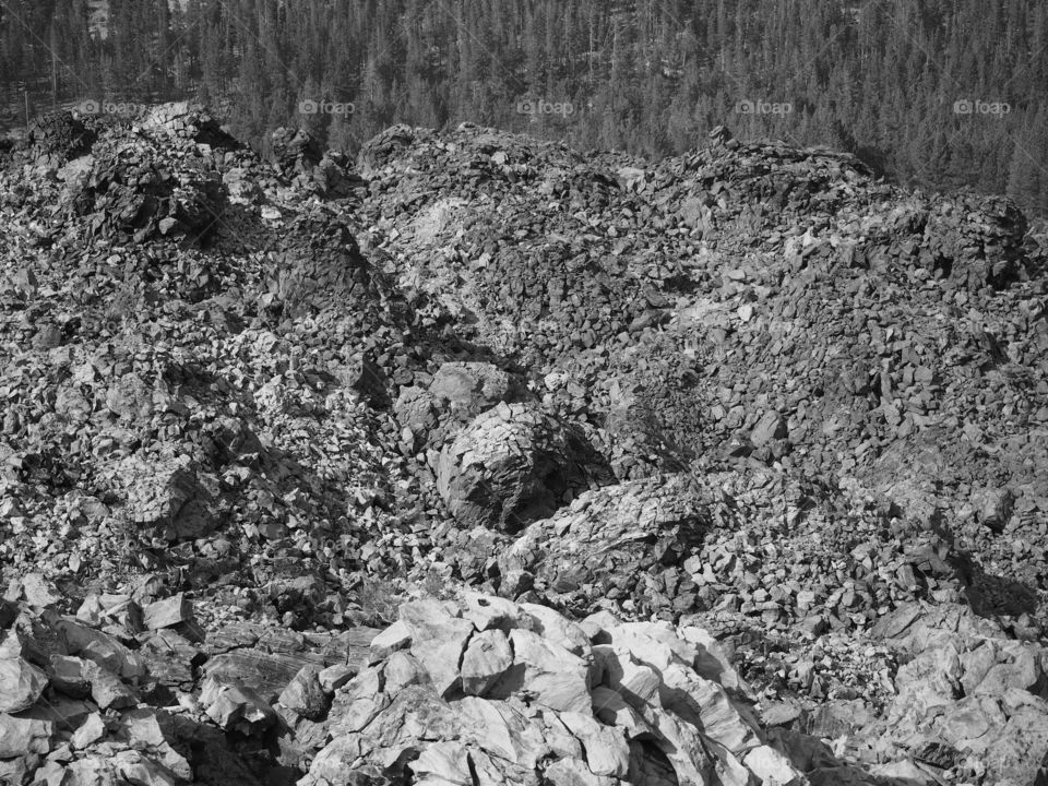 Rugged terrain of the Big Obsidian Flow 