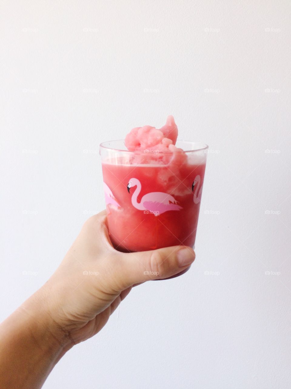 Pink frozen drink