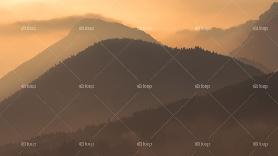 Layered Mountains in the Allgäu Germany