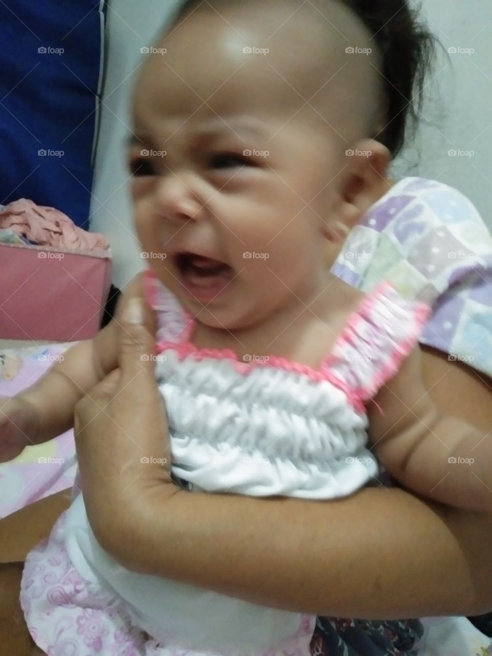 she is crying na hahaha