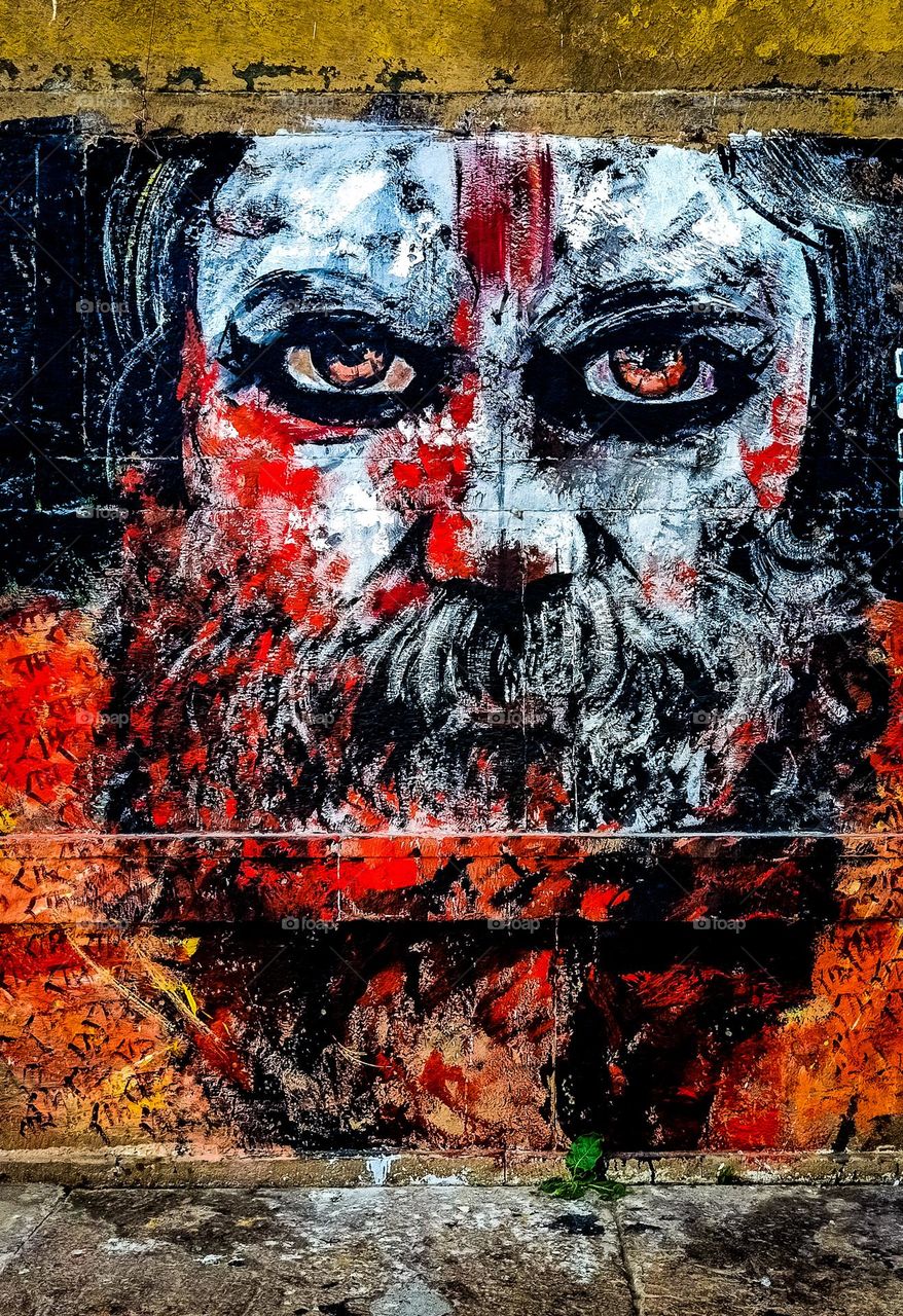 aghori indian sage street art graffiti
