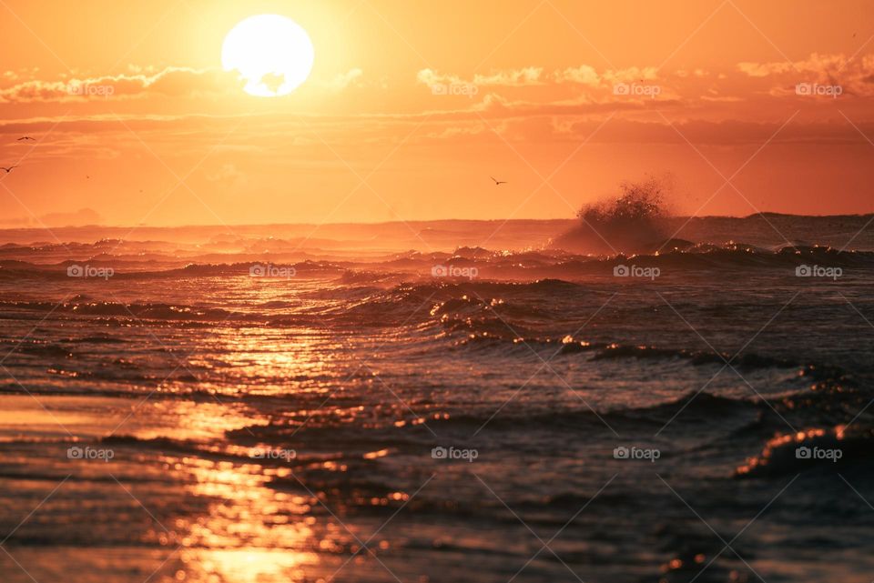 the most beautiful sunset is in this sea