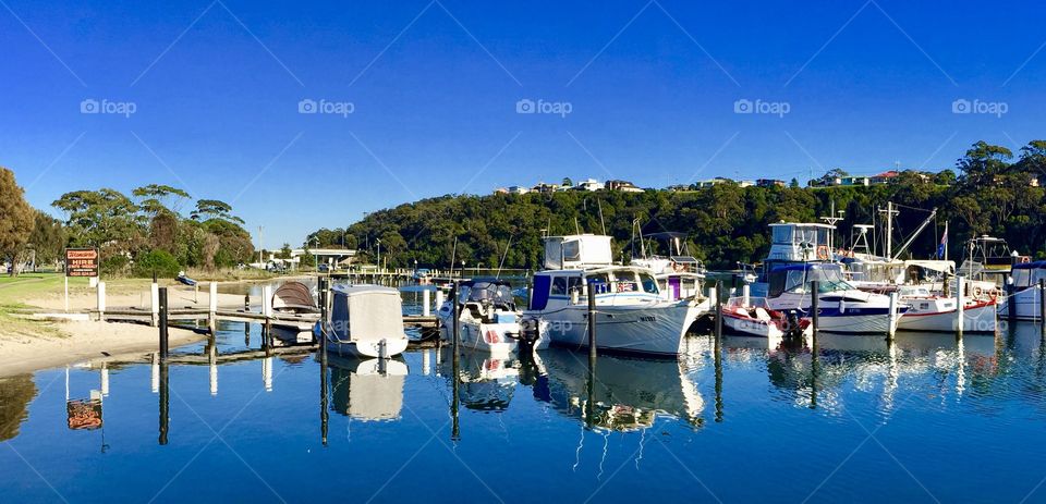 Pleasure boats moored along the Jetty 