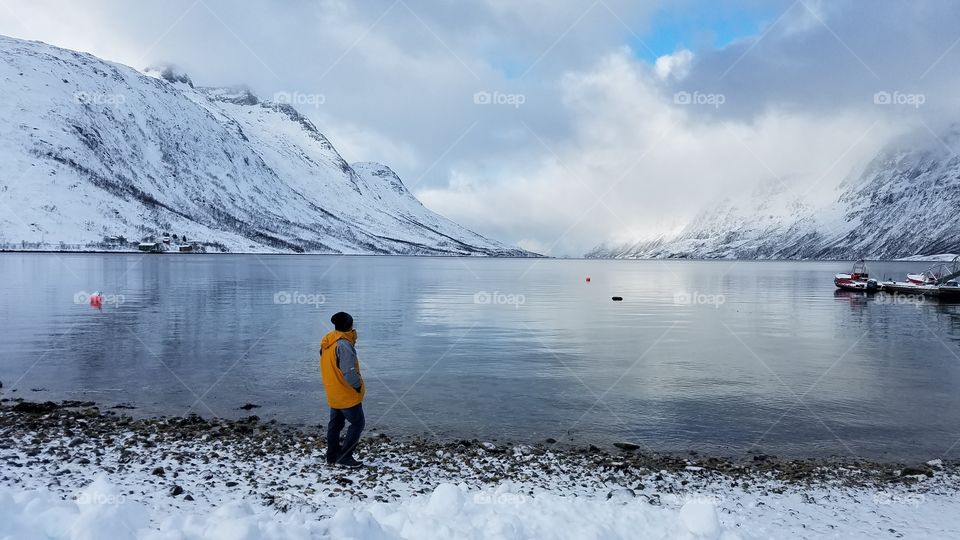Beautiful winter Fjord views
