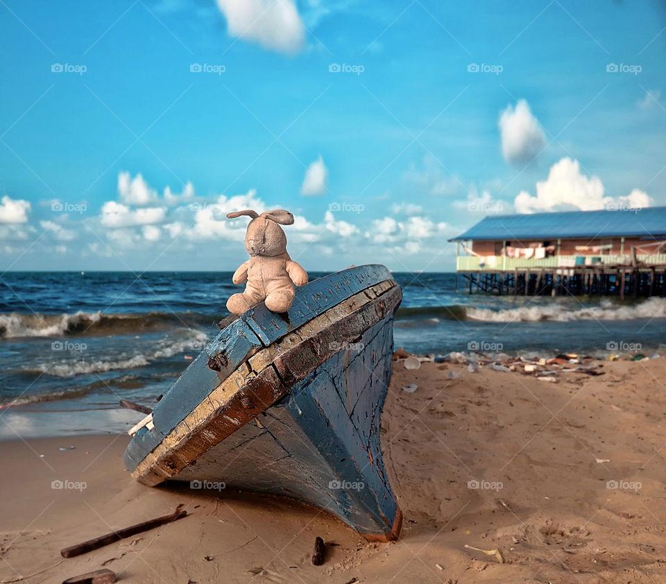 a boat at LG beach