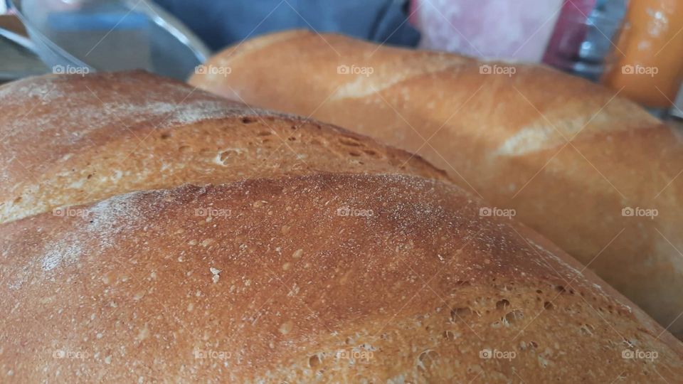 Homemade bread ready to eat