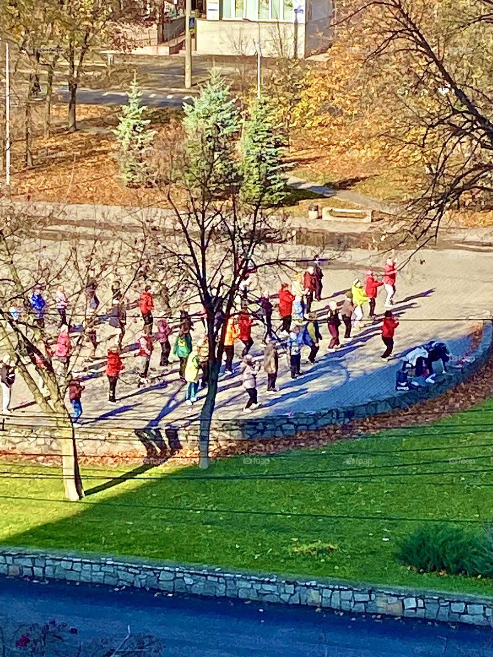 Exercise in the fresh fall air.